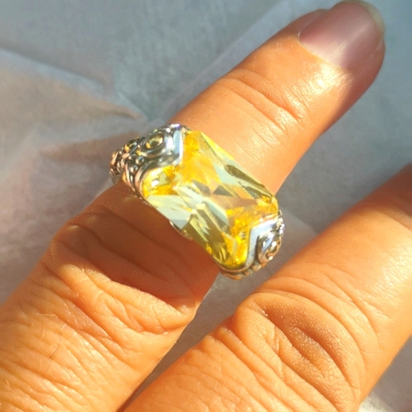 🎉💝Magnificent!/Yellow 💛 Citrine gemstone Ring💛💝 - Picture 4 of 11